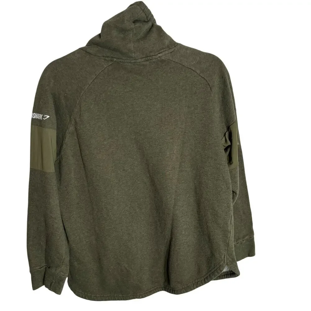 Gymshark Women's Green Mesh Sleeve Sweatshirt Size‎ Small - Picture 3 of 7